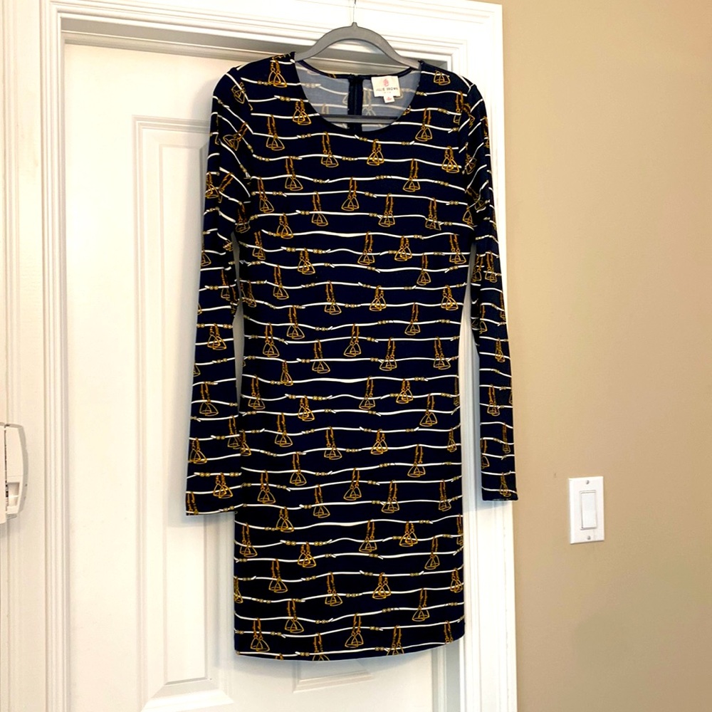 Julie Brown NYC - Sz Medium (8-10) long sleeve knee length dress